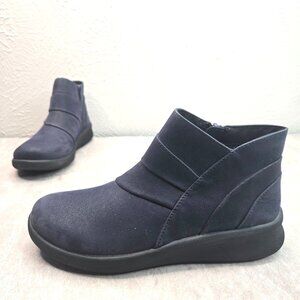 *NO INSOLES* Clarks Cloudsteppers Ankle Bootie 6.5 Short Comfort Casual Boots